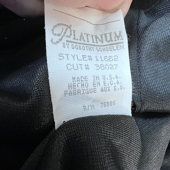 Vintage‎ Platinum Dorothy Schoelen Black Whimsey Goth Celestial Maxi Dress Lg - Picture 10 of 10